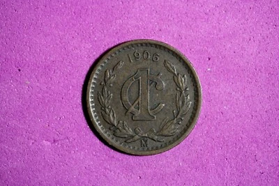 1906 Mexico 1 Centavo Bronze Coin #M20205 - Image 1 of 2