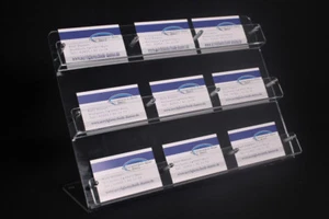 Visitenkartenhalter,Visitenkartenständer mit 9 Fächern, Visitenkarten Display - Bild 1 von 3