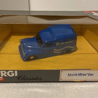 Morris Minor van " Mac Fisheries " - Corgi Bleu 1/43 Métal avec Boîte - Photo 1/4