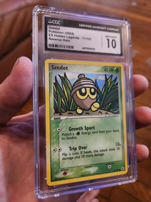 (TOP POP 5) CGC 10 GEM MINT Pokemon EX Hidden Legends Seedot 71/101 Reverse Holo - Image 1 of 4