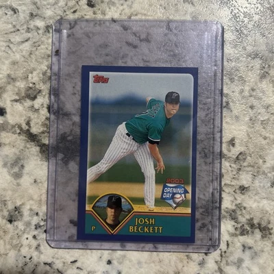 2003 Topps Opening Day - Josh Beckett Mini Scratch Off Florida Marlins - Image 1 of 2