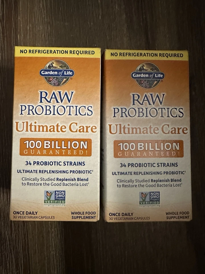 Garden of Life RAW Probióticos Ultimate Care Estante Estable 30 Cápsulas - ¡¡Lote de 2!!! Foto 1 de 1