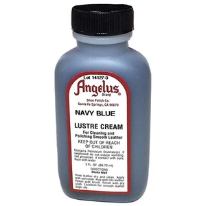 49AS Angelus Lustre Cream Leather Finish Navy Blue 3 Oz. - Picture 1 of 1