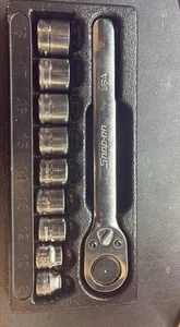 Snap On Low Profile Rachet And Socket Set. - Picture 1 of 1