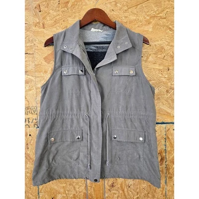 ENTRO Chaleco Azteca Gris Sin Mangas Informal Capas Chaqueta Talla Grande Foto 1 de 4