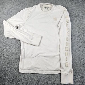 Vtg Abercrombie & Fitch Muscle Shirt Men M L Spell Out 3D Moose Distressed Y2K - Picture 1 of 10