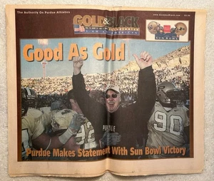 Jan. 2003 Gold & Schwarz Purdue Zeitungskessel Win Sun Bowl Joe Tiller auf Cover - Bild 1 von 4