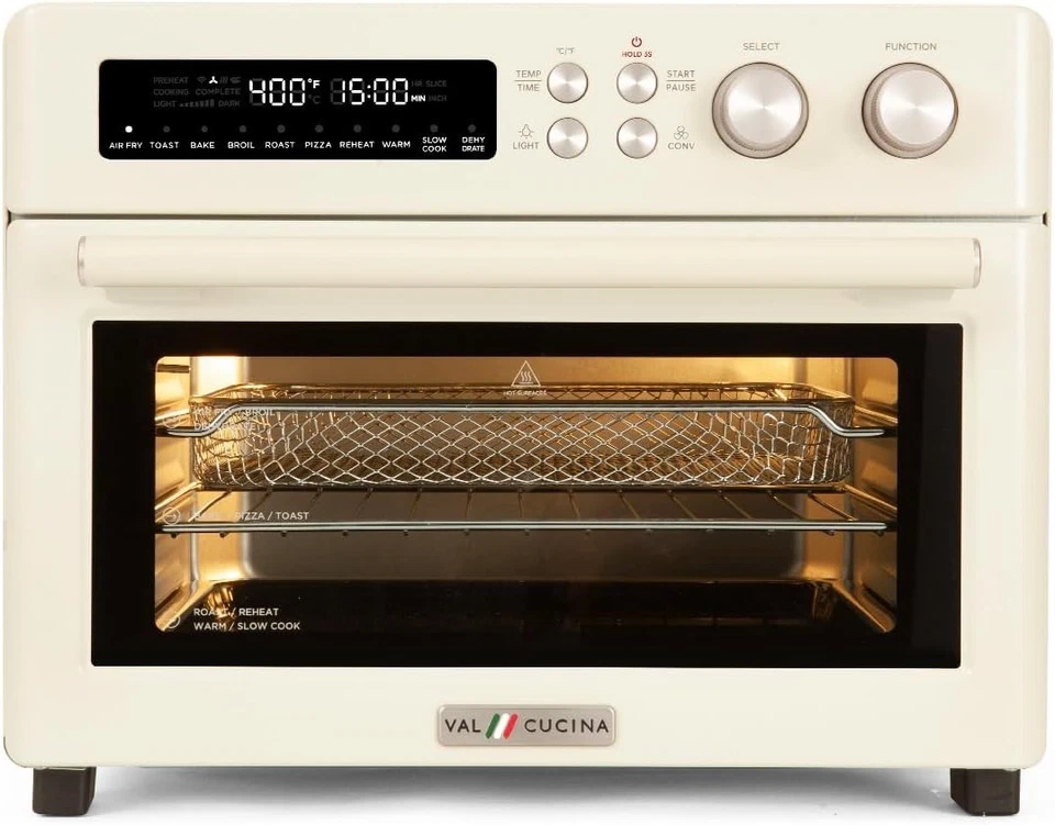 VAL CUCINA 10-IN-1 AIR FRYER TOASTER OVEN - Almond Cream (Renewed) - Image 1 of 1