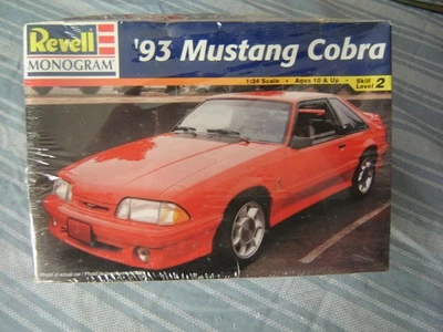 1993 RED MUSTANG  COBRA FOX BODY REVELL MONOGRAM 1/24 MODEL KIT NEW - Image 1 of 4