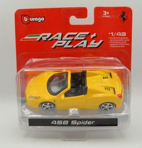 Burago ~ 1/43 ~ Race and Play ~ Ferrari 458 Spider ~ gelb - Bild 1 von 4