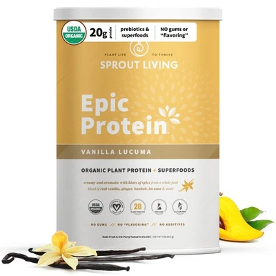 Sprout Living Epic Proteína a Base de Plantas y Superalimentos en Polvo Vainilla Lu... Foto 1 de 4