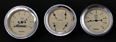 1949 1950 Plymouth calibre 3 tablero anillo inserción velocímetro mecánico bronceado Foto 1 de 4