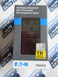 Eaton TRSGF20B-BX-LW (TRSGF20) GFCI Duplex Receptacle 20 Amp 125 Volt Brown -NEW - Picture 1 of 5
