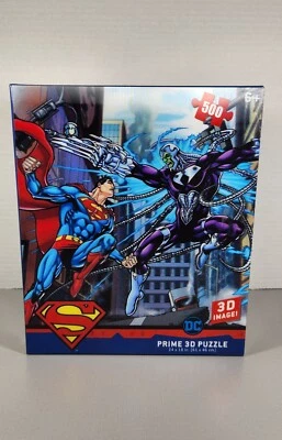 NEW SUPERMAN VS ELECTRO DC 500 PIECE PRIME 3D JIGSAW PUZZLE 24x18 INCH  - Image 1 of 4