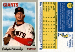 Gorkys Hernandez 2019 Topps Heritage Baseball Card 58  San Francisco Giants