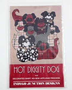 Camicia decorata cane Indygo Junction Designs Hot Diggity senza cuciture applique #528 - Foto 1 di 2