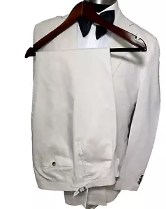 Suit Supply Havana Patch HL Tuta Monopetto Taglio Slim 42L 32 Marrone Chiaro Nuova con etichette - Foto 1 di 15