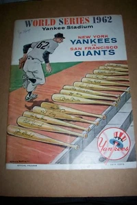 1962 WORLD SERIES OFFICIAL PROGRAM YANKEE STADIUM NEW YORK YANKEES VS SF GIANTS - Picture 1 of 20
