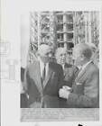 1963 Press Photo King Mohammed Zahir Shah talks with Dr. Kurt Debus at test site