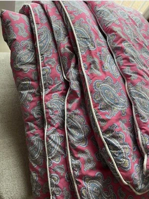 Edredón edredón Ralph Lauren Paisley Hecho en Italia Doble Usado en Excelente Condición Foto 1 de 4