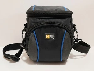 Case Logic Zippered Camera Case Black w/ Blue Interior~Medium Sized~Many Pockets - Picture 1 of 9