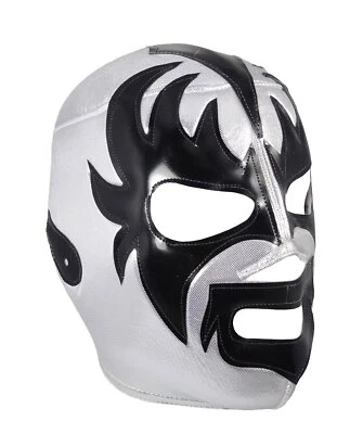 KISS 成人 Lucha Libre 摔跤面具 Luchador(专业版型)服装 - 银色 — 第 1/4 张图片
