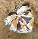 Heart Tack Pin, Diamond Cut, Sliver Reflective, A Fabulous Fake!
