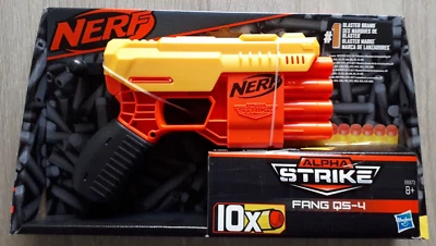 Blaster de dardos de espuma Nerf Alpha Strike Fang QS-4 incluye 10 dardos - NUEVO SIN USAR - Imagen 1 de 3