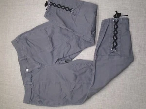 Lane Bryant Jeans Women's Size 16 Gray Drawstring on bottom Tapered - Picture 1 of 14