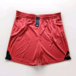 NEW ADIDAS Men's Size 3XL 9" Inseam Badge Of Sport Shorts Red Black w/ Pockets  - Picture 1 of 14