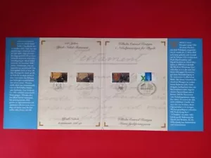 GERMANY/SWEDEN SK BOOKLET 1995 ALFRED NOBEL PRIZE TESTAMENT - Picture 1 of 2