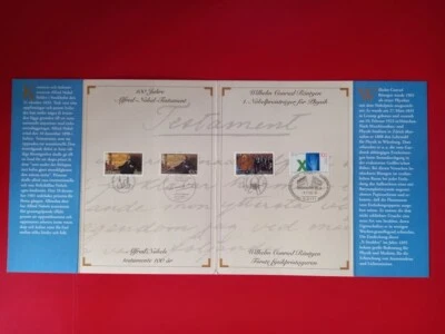 GERMANY/SWEDEN SK BOOKLET 1995 ALFRED NOBEL PRIZE TESTAMENT  - Image 1 of 2