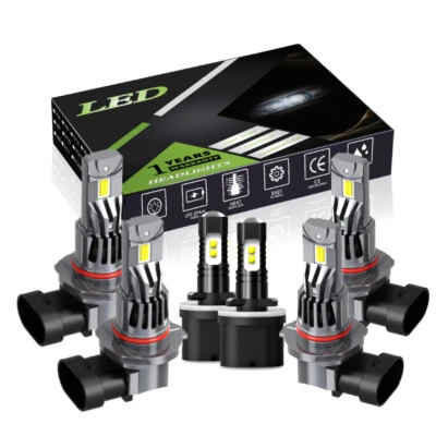 For Cadillac DeVille 1997-2005 6x LED Headlight Hi Lo Beam Fog Light Combo KIT - Imagem 1 de 4