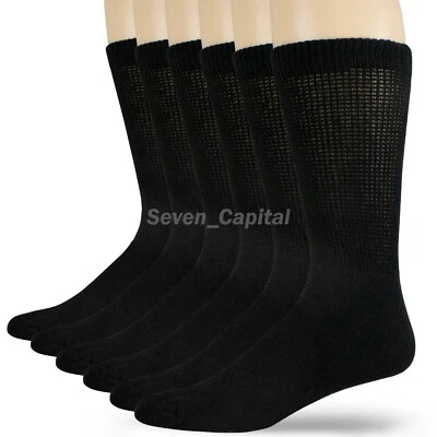 Meias masculinas femininas para tripulação de diabéticos circulação aprovada por médico não vinculativo - Imagem 1 de 4