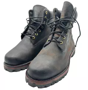 Timberland Botas 6 Pulgadas Reino Unido 10.5 | Negro Pintado Personalizado | Modelo 83511 | Cuero - Imagen 1 de 19