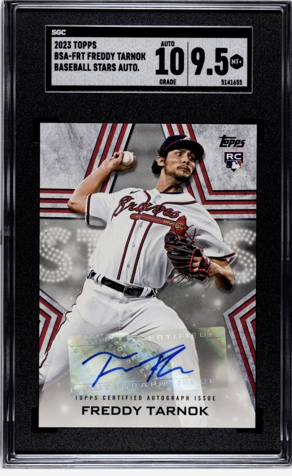 2023 Topps SGC 10/9.5 Freddy Tarnok Baseball Stars RC Rookie Auto BSA-FRT Braves - Image 1 of 1