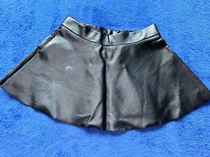 H&M Toddler Girls Black Faux Leather Flare Skirt Size 1.5-2Y - Picture 1 of 5