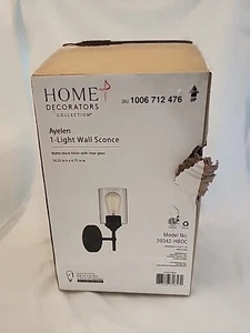 Living space with the Home Decorators Collection Ayelen 1-Light Matte Black - Picture 1 of 3