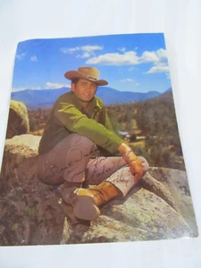 MICHAEL LANDON ~ 70s Rodeo Signed Photograph 8 x 10 ~ Bonanza ~ Little Joe - Picture 1 of 5