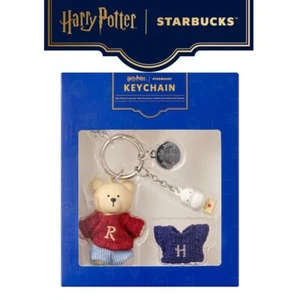 STARBUCKS Korea 2025 New Year Harry Potter Bearista Keychain Owl Charm Keyring - Picture 1 of 7