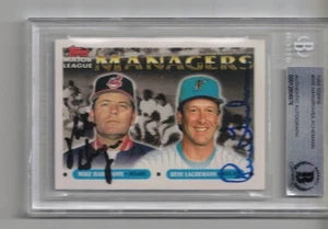 Mike Hargrove Rene Lachemann auto autograph card 1993 Topps Managers #505 BGS - Picture 1 of 2