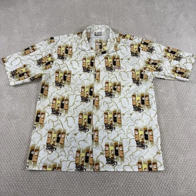 Vintage Southpole Y2K Button Down Shirt Graffiti AOP Hip Hop Men’s Sz L - Image 1 of 4