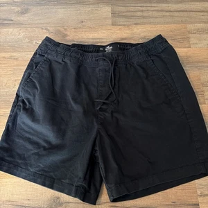 Hollister Men’s Jogger Short Epic Flex Large Black 6” Inseam Stretch - Picture 1 of 11