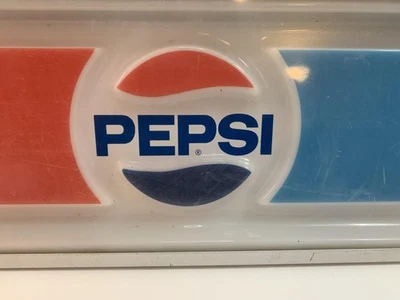 Vintage Pepsi Soda Light Up Sign 36x10 Retro Store Display Bar Decor Embossed - Image 1 of 4