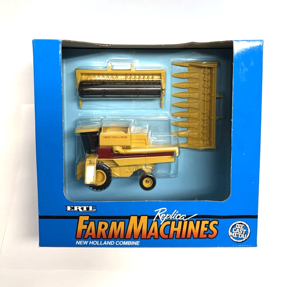 VINTAGE SEALED NEW Ertl Replica Farm Machines New Holland Combine 1992 Die Cast - Image 1 of 4