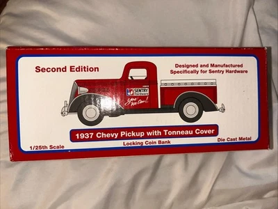 Sentry Hardware, 1937 Chevy Pickup, Locking Coin Bank, 1/25th Scale, NIB - Image 1 of 4