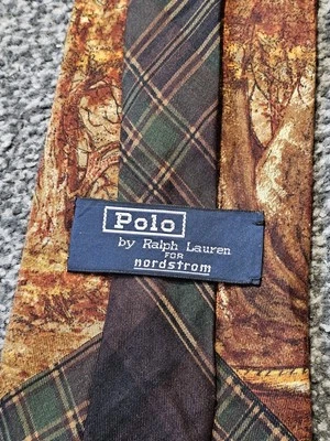 Corbata de seda Polo Ralph Lauren para faisán Nordstrom estampado tartán pájaro animal Foto 1 de 4