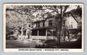 Michigan City IN-Indiana Duneland Beach Hotel Postal Estándar Postal - Imagen 1 de 2