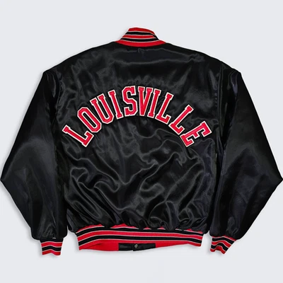 Louisville Cardinals Vintage 90s Swingster Satin Bomber Jacket - Made in USA - Image 1 of 4