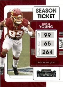 2021 Football Cards Chase Young Washington Football Team #100 162683 - Picture 1 of 2